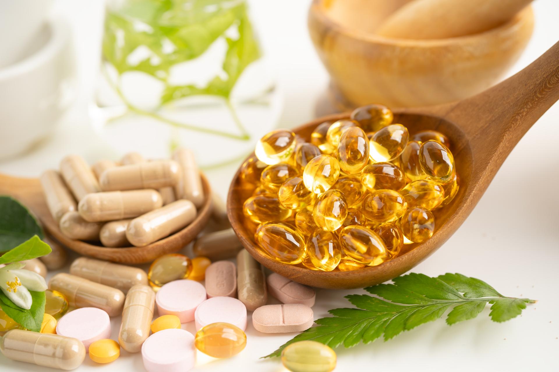 Alternative herbal organic capsule, mineral, drug with herbs